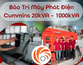 Bảo Trì Máy Phát Điện Cummins: Các Mốc Công Suất 20kVA Đến 1000kVA Tại TP.HCM